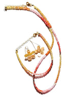 Yellow and Pink Ombre Sapphire Beaded Bracelet - Willow & Luna