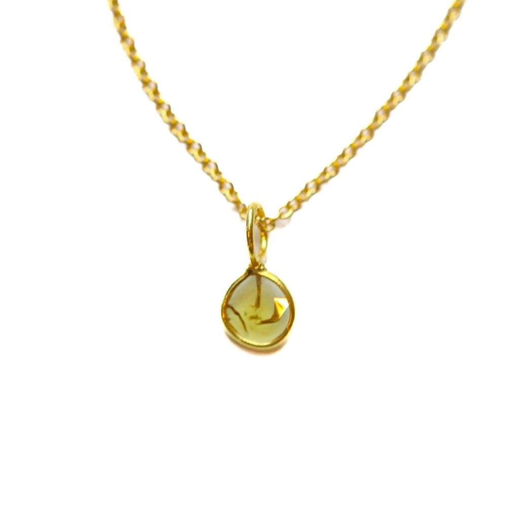 Yellow Diamond Slice Necklace - Willow & Luna