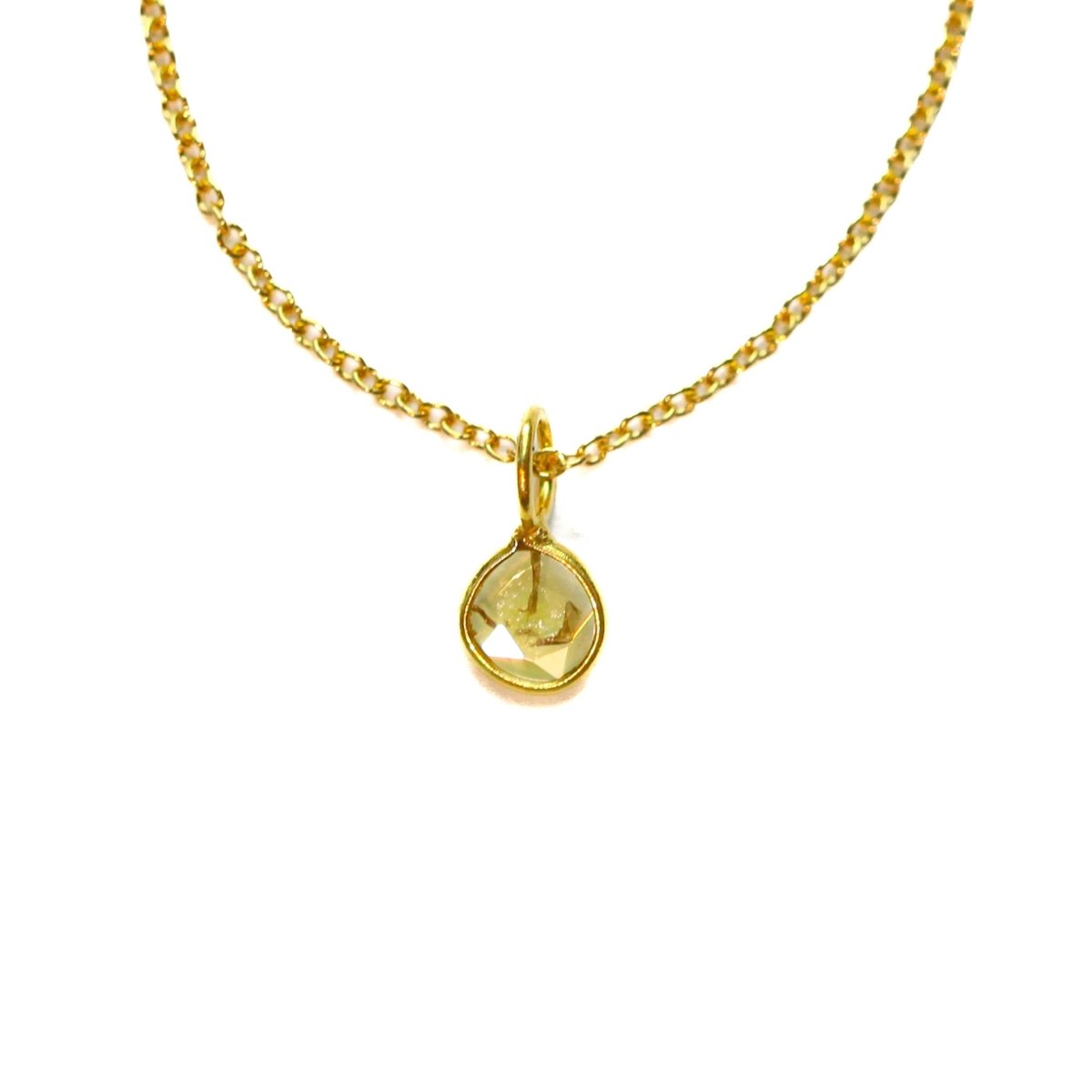 Yellow Diamond Slice Necklace - Willow & Luna