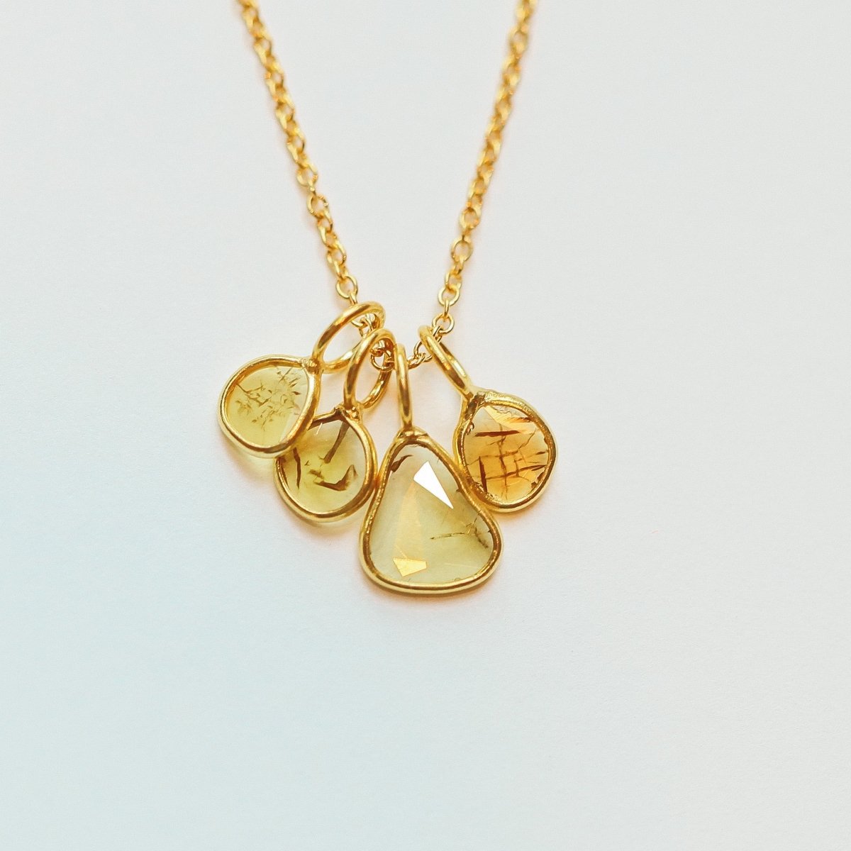 Yellow Diamond Slice Necklace - Willow & Luna