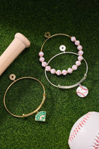 "You're A Catch" Baseball Charm Bangle - Willow & Luna