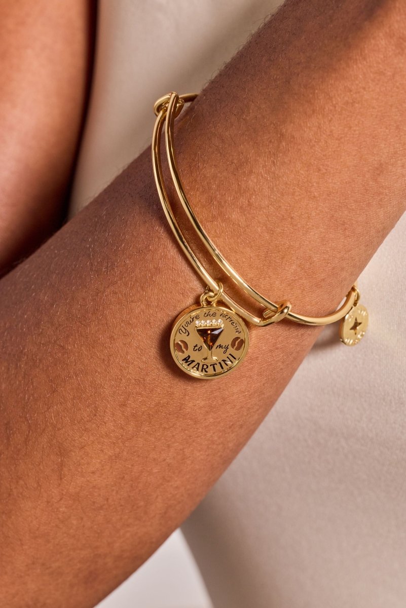 ‘You’re The Espresso To My Martini’ Charm Bangle - Willow & Luna
