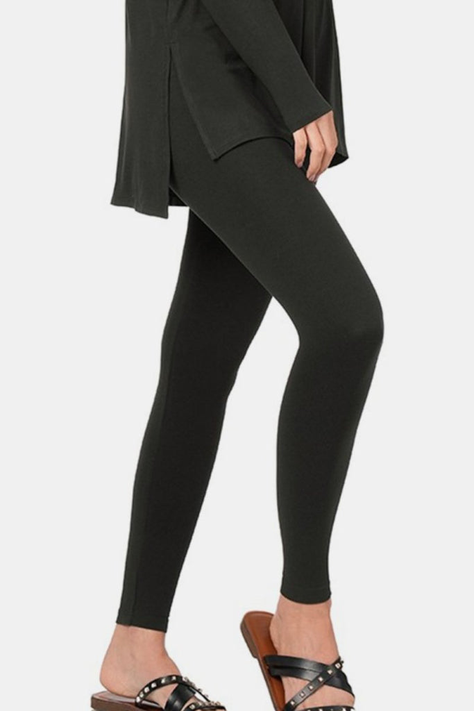 Zenana Full Size Brushed Microfiber Top and Leggings Lounge Set - Willow & Luna