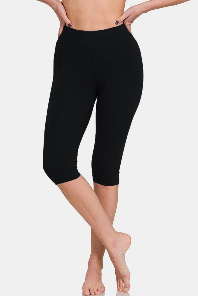 Zenana Full Size High Waist Capris - Willow & Luna