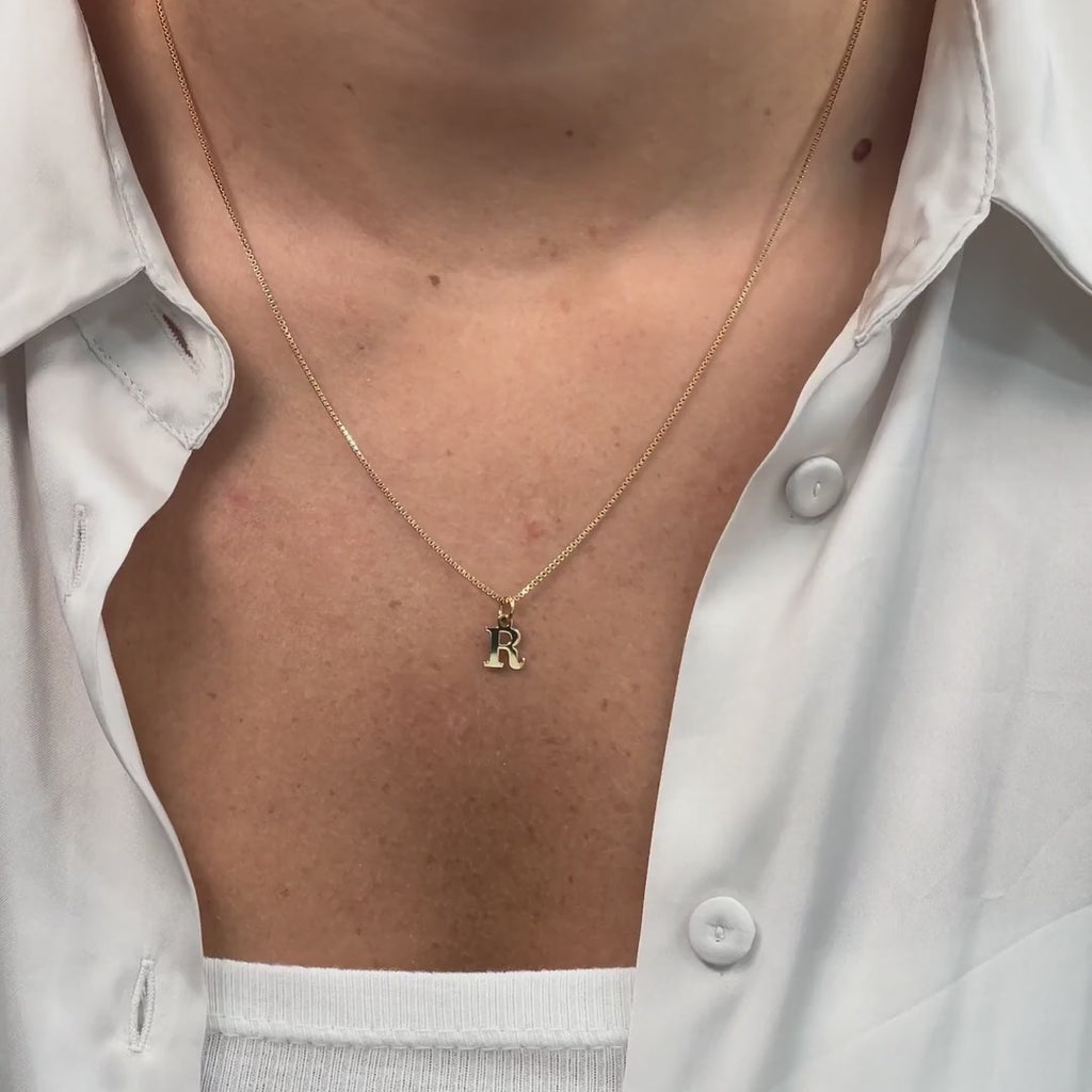 Capital Initial Letter Pendant Necklace