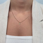 Small Initial Letter Pendant Necklace