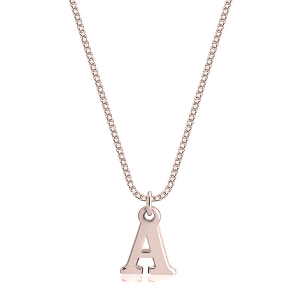 Capital Initial Letter Pendant Necklace - Willow & Luna