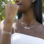 Classic Custom Name Necklace with Heart - Willow & Luna