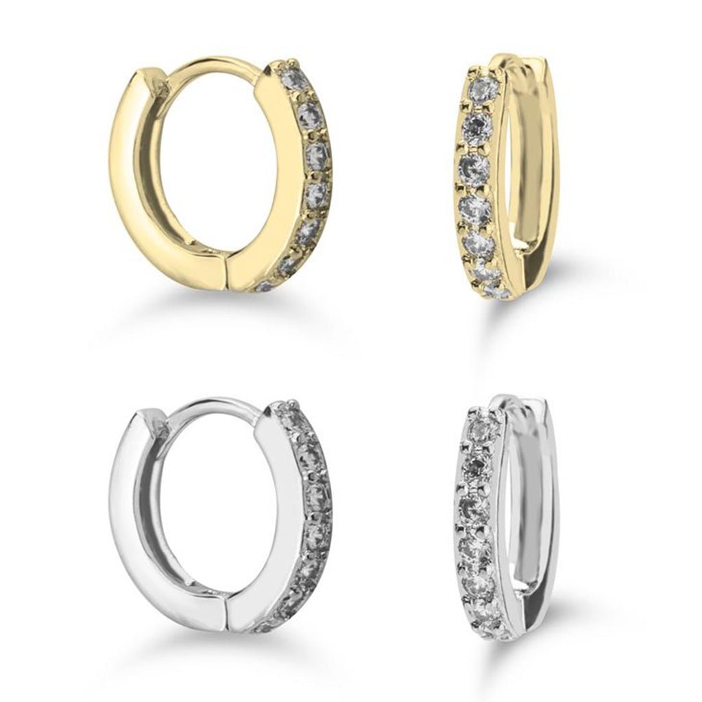 Cubic Zirconia Hoop Earrings - Willow & Luna