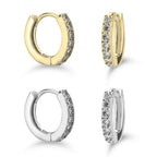 Cubic Zirconia Hoop Earrings - Willow & Luna