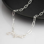 Cursive Name Necklace With Paperclip Chain - Willow & Luna