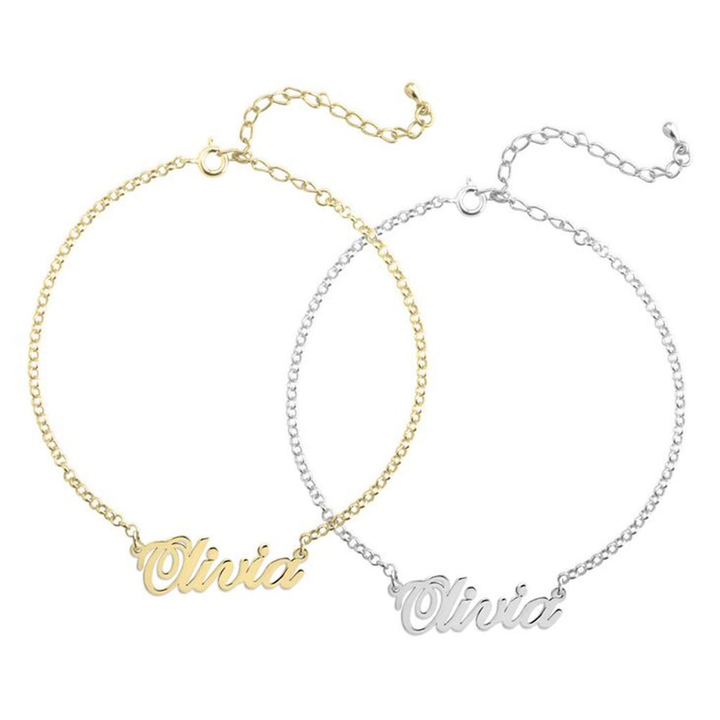 Custom Personalized Name Anklet - Willow & Luna