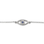 Cut Out Evil Eye Bracelet with Birthstone - Willow & Luna