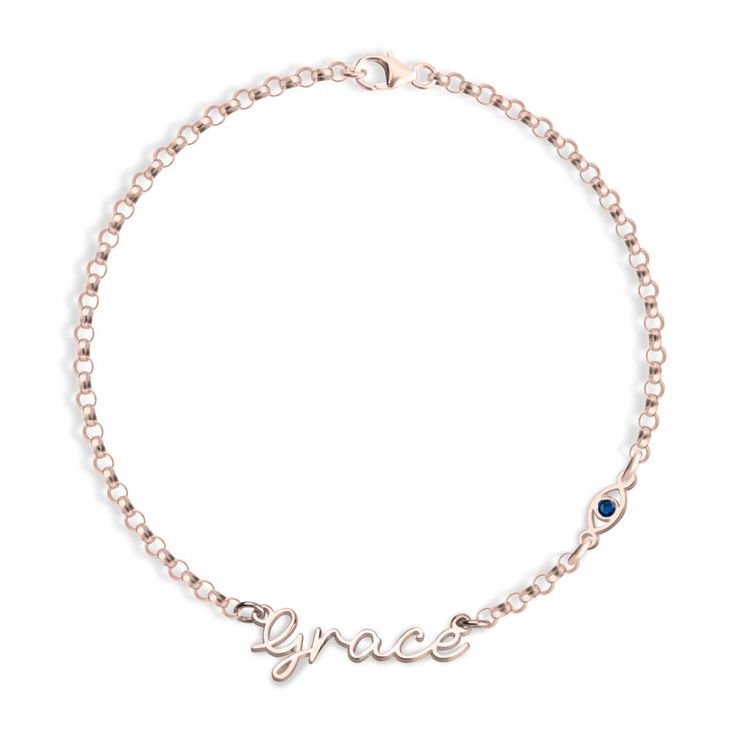 Evil Eye with Personalized Name Bracelet - Willow & Luna