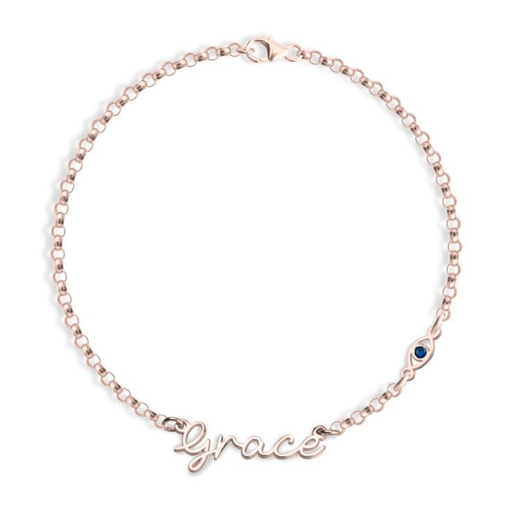 Evil Eye with Personalized Name Bracelet - Willow & Luna
