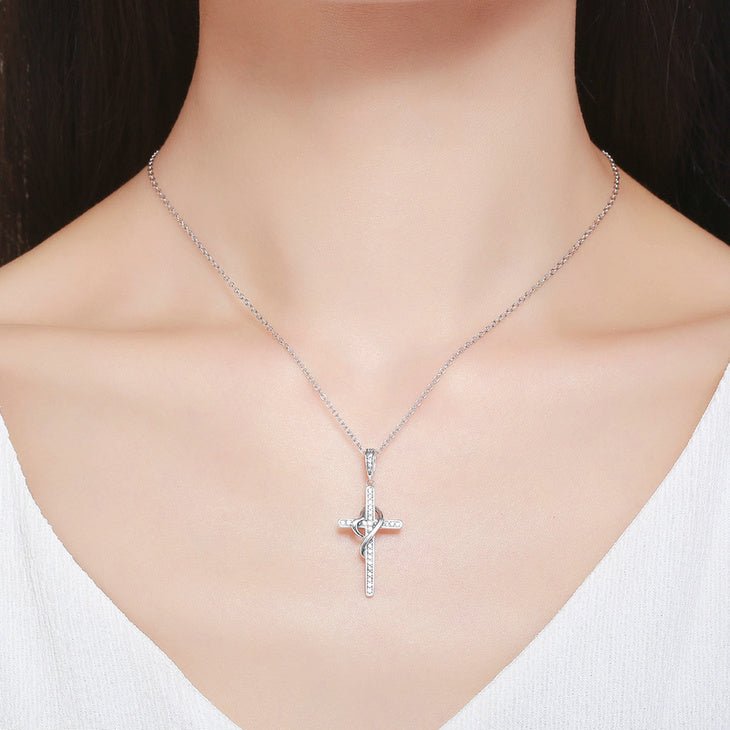 Heart Cross Necklace - Willow & Luna
