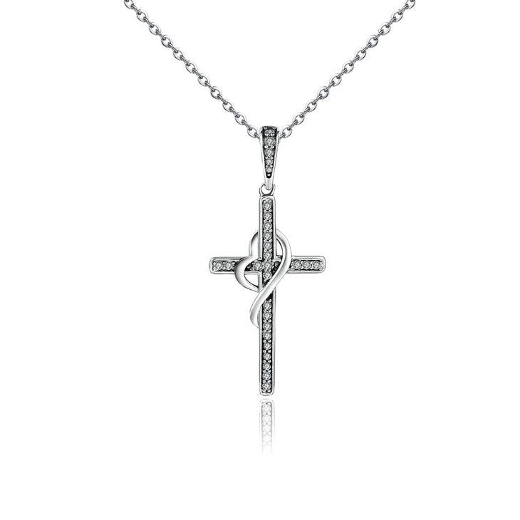 Heart Cross Necklace - Willow & Luna