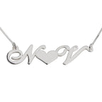 Heart Custom Initials Necklace - Willow & Luna