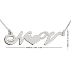 Heart Custom Initials Necklace - Willow & Luna