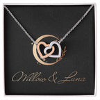 Interlocking Hearts Necklace - Willow & Luna - Willow & Luna