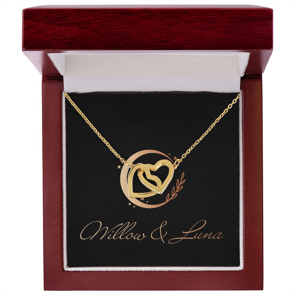 Interlocking Hearts Necklace - Willow & Luna - Willow & Luna