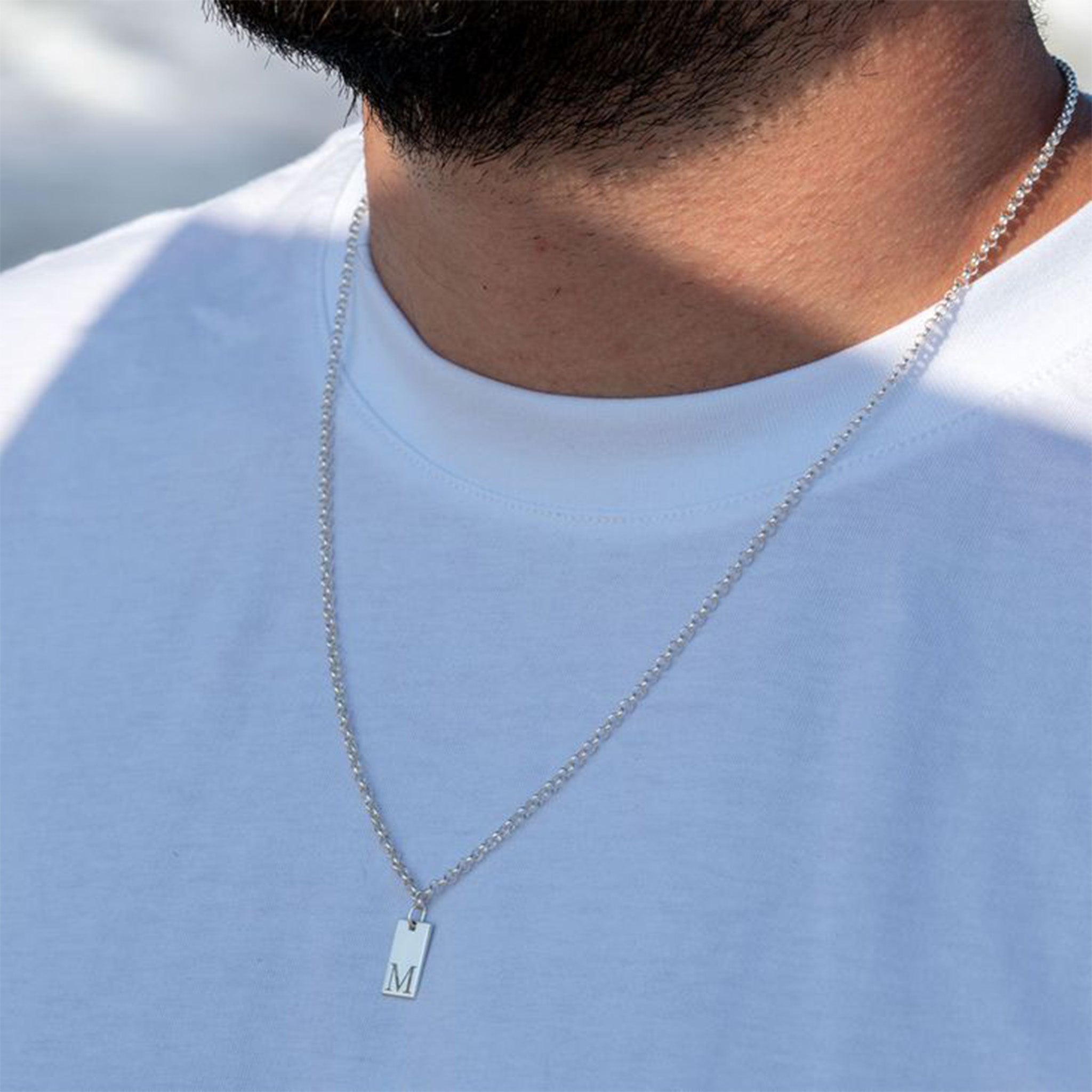 Men's Initial Necklace - For the Extraordinary Man - Willow & Luna