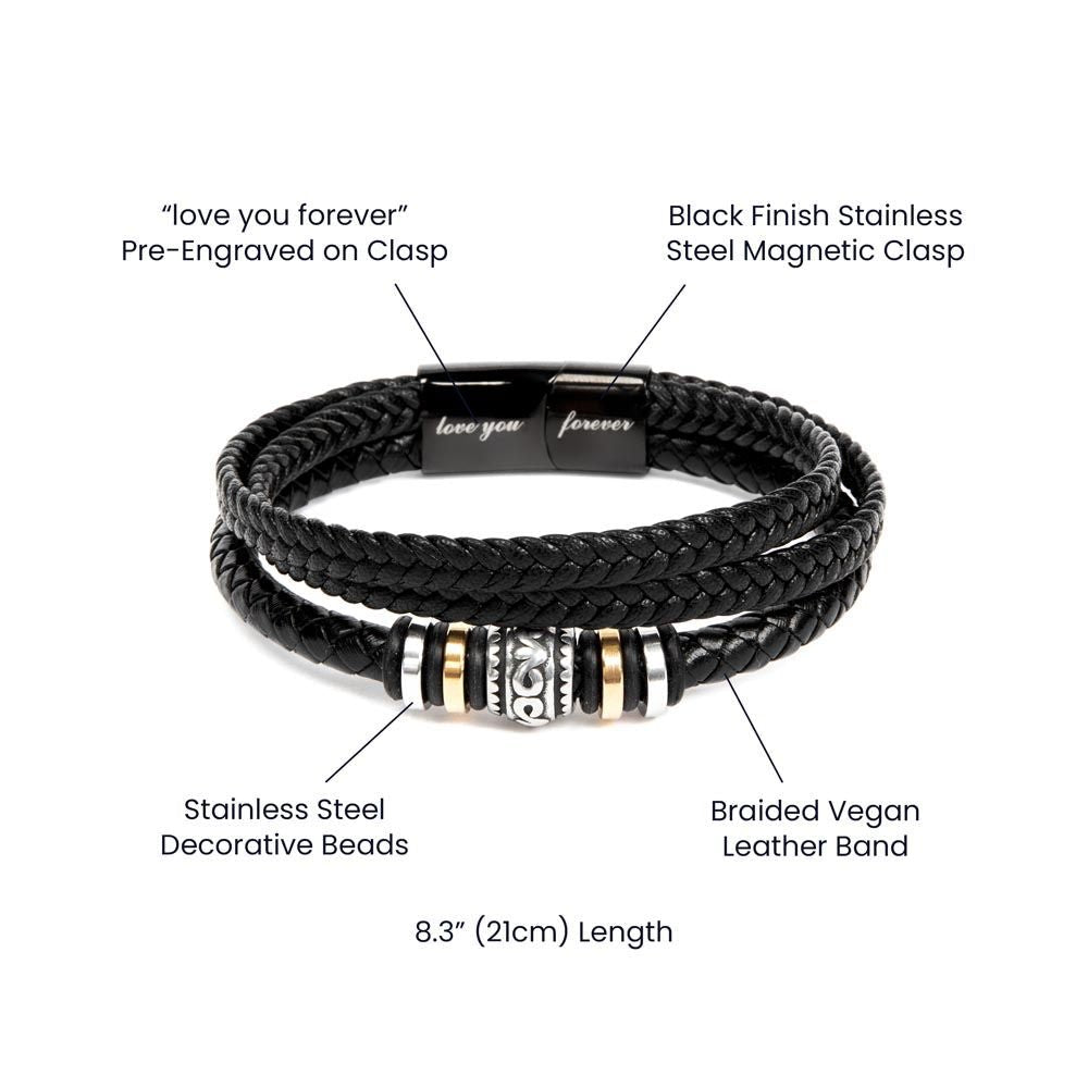 Men's Love You Forever Bracelet - Willow & Luna - Willow & Luna