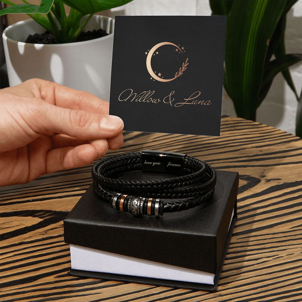 Men's Love You Forever Bracelet - Willow & Luna - Willow & Luna