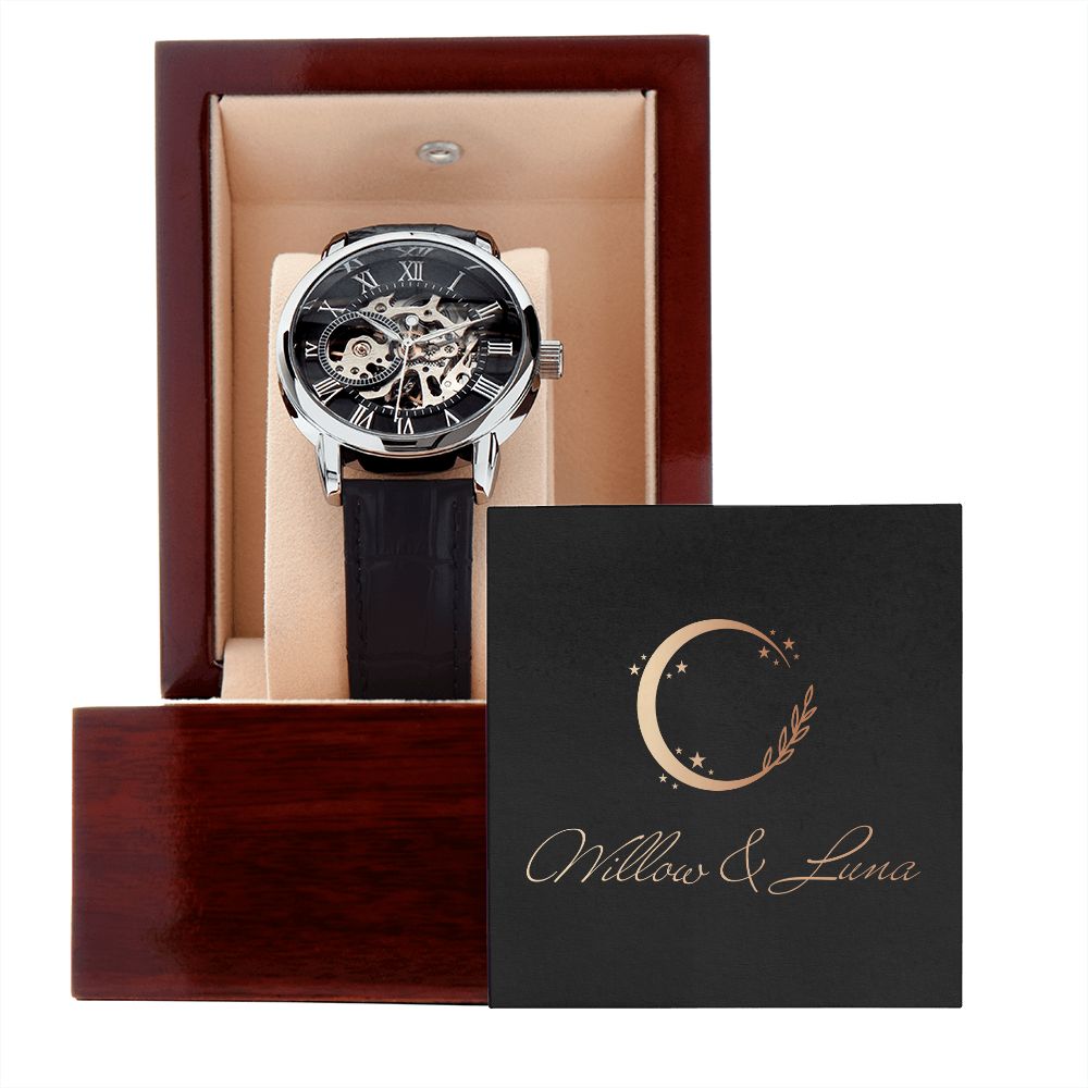 Men's Openwork Watch - Willow & Luna - Willow & Luna