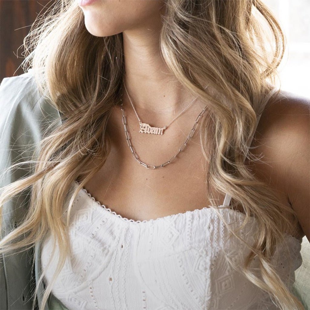 Old English Custom Name Necklace - Willow & Luna