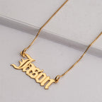 Old English Custom Name Necklace - Willow & Luna