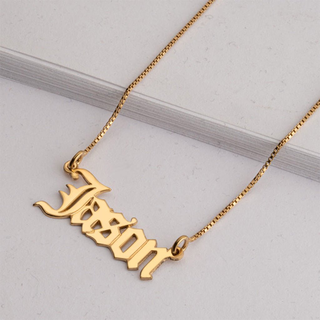 Old English Custom Name Necklace - Willow & Luna