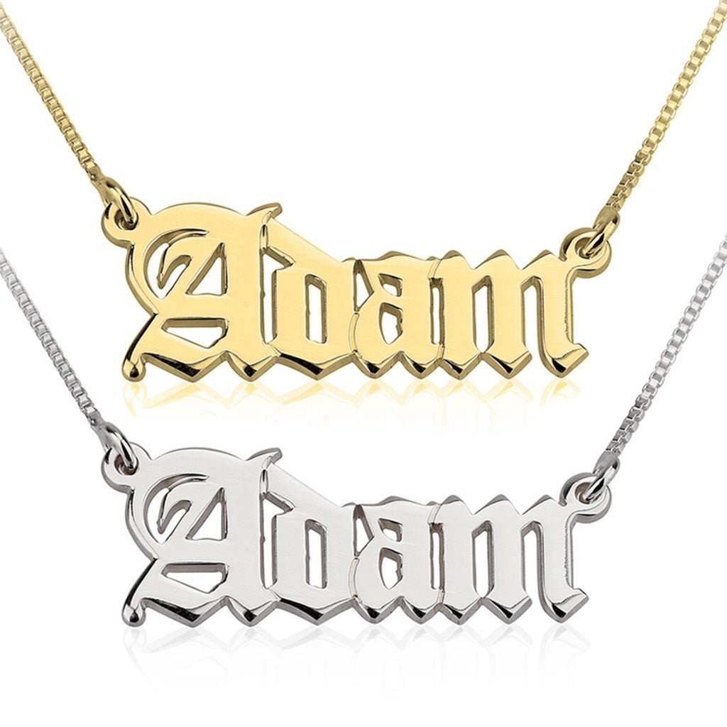 Old English Custom Name Necklace - Willow & Luna