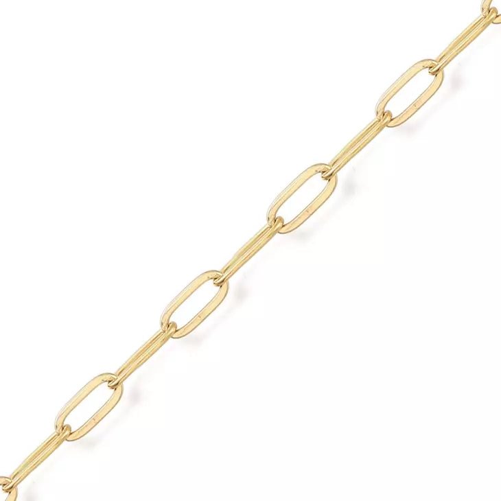 Paperclip Chain Initial Lock Necklace - Willow & Luna