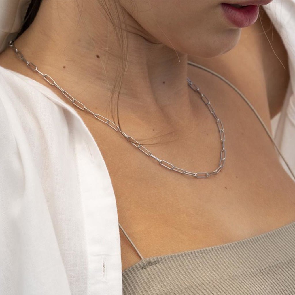 Chunky Silver Paperclip - Necklace – September Twenty Two