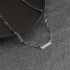 Paperclip Necklace With Small Custom Name Nameplate - Willow & Luna