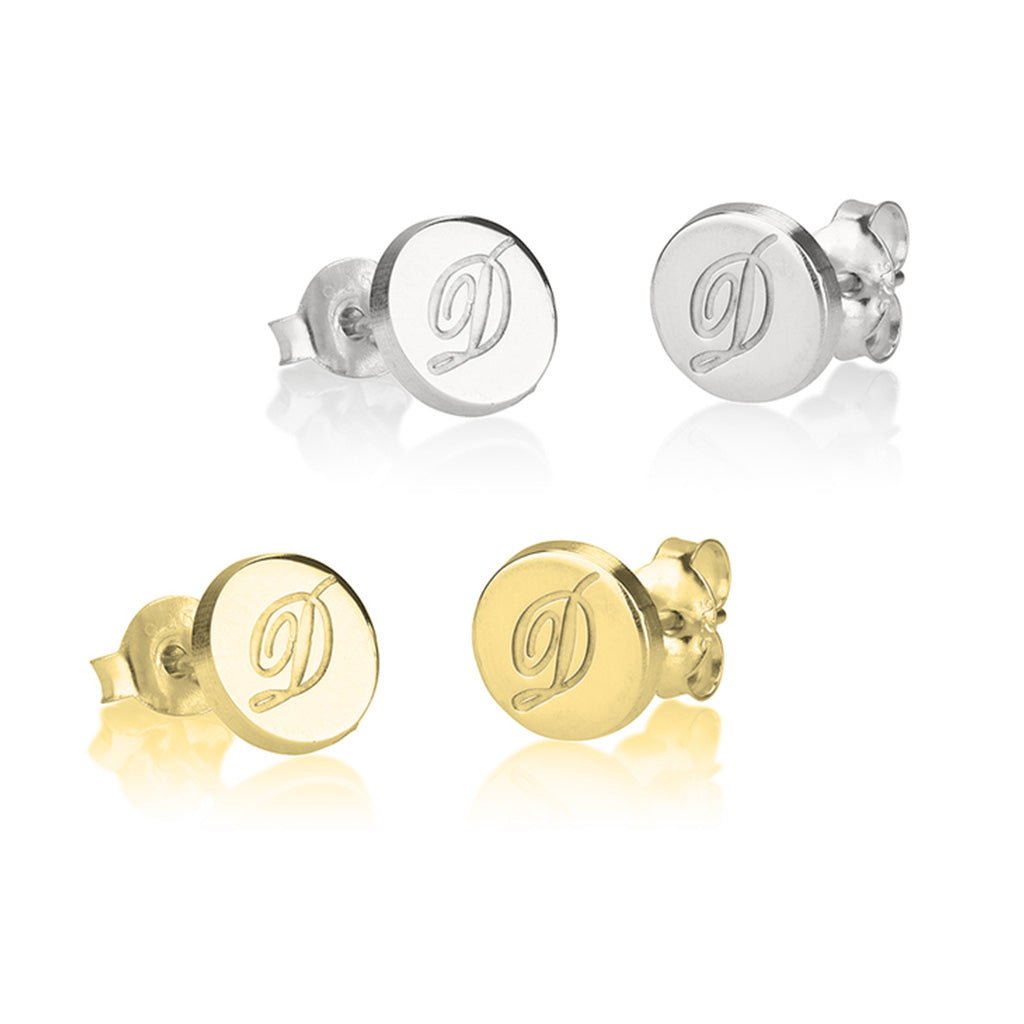 Personalized Initial Stud Earrings - Willow & Luna