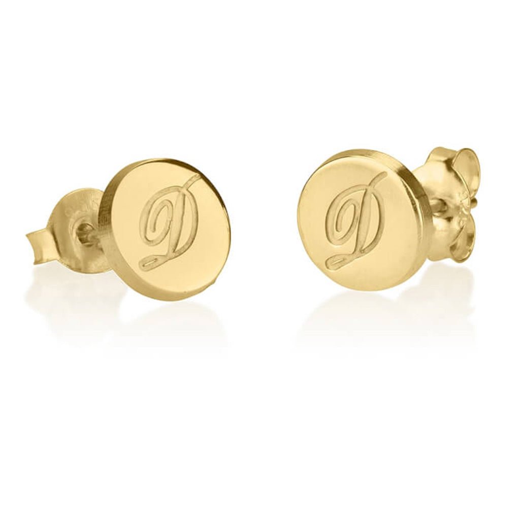 Personalized Initial Stud Earrings - Willow & Luna