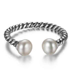 Silver Pearl Ring - Willow & Luna