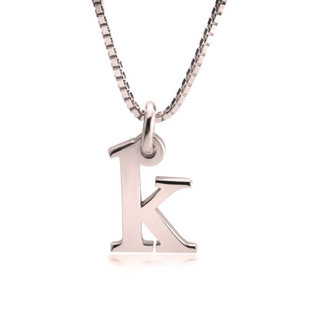 Small Initial Letter Pendant Necklace - Willow & Luna