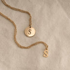 Small Initial Letter Pendant Necklace - Willow & Luna