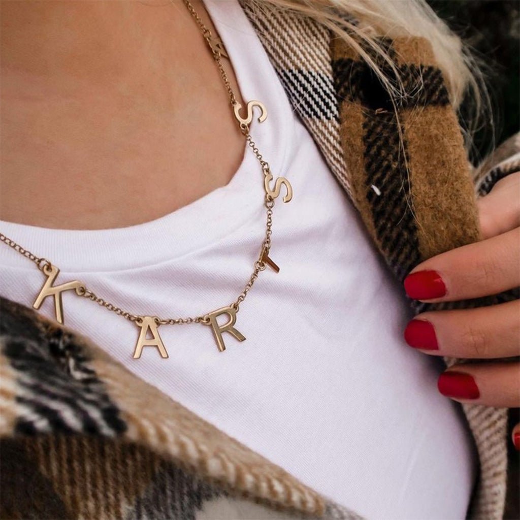 Spaced Letter Necklace - Willow & Luna