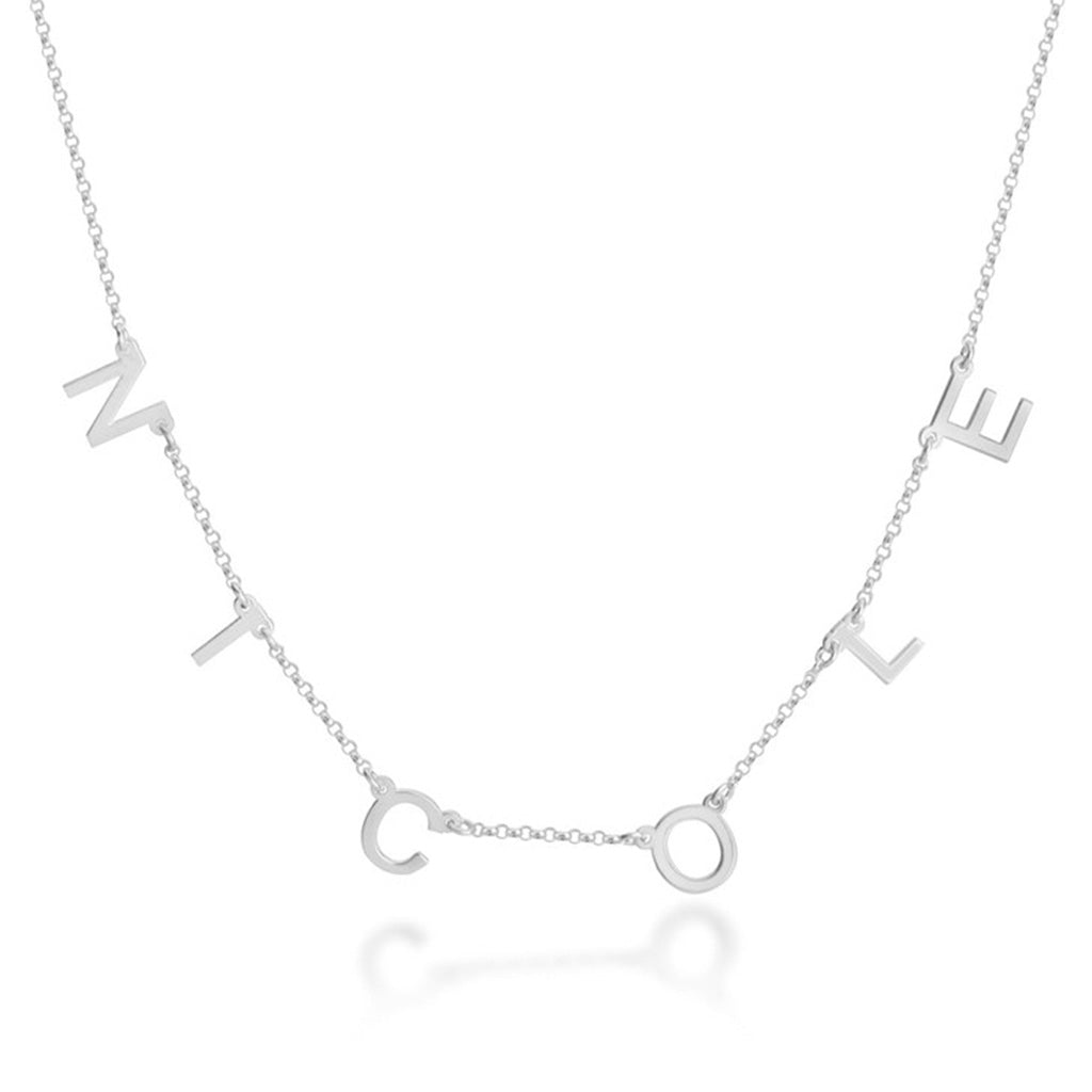 Spaced Letter Necklace - Willow & Luna