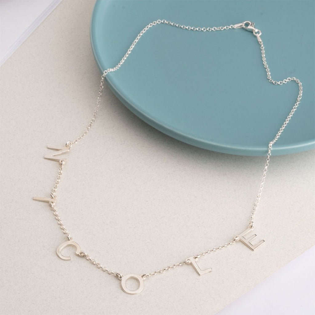 Spaced Letter Necklace - Willow & Luna
