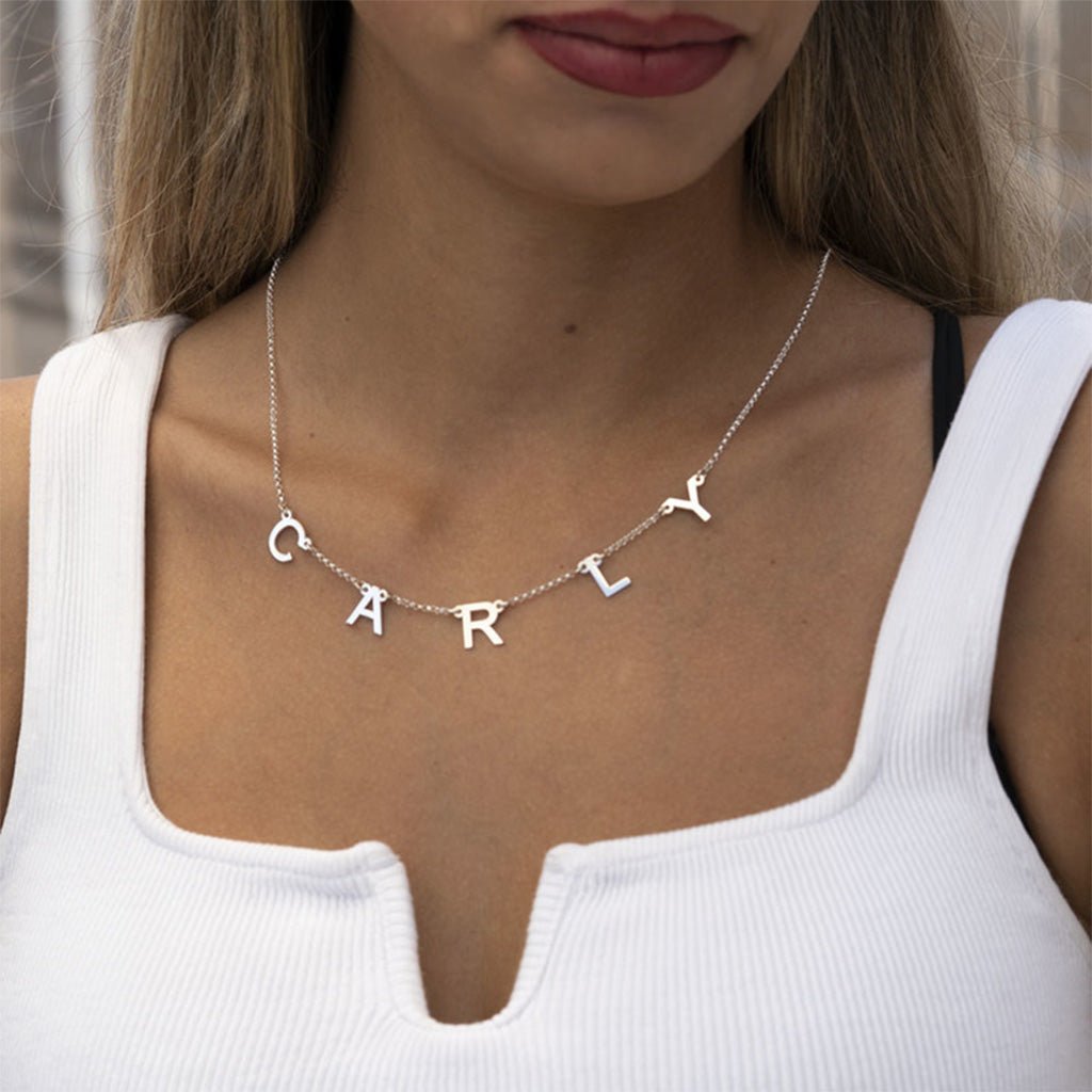 Spaced Letter Necklace - Willow & Luna