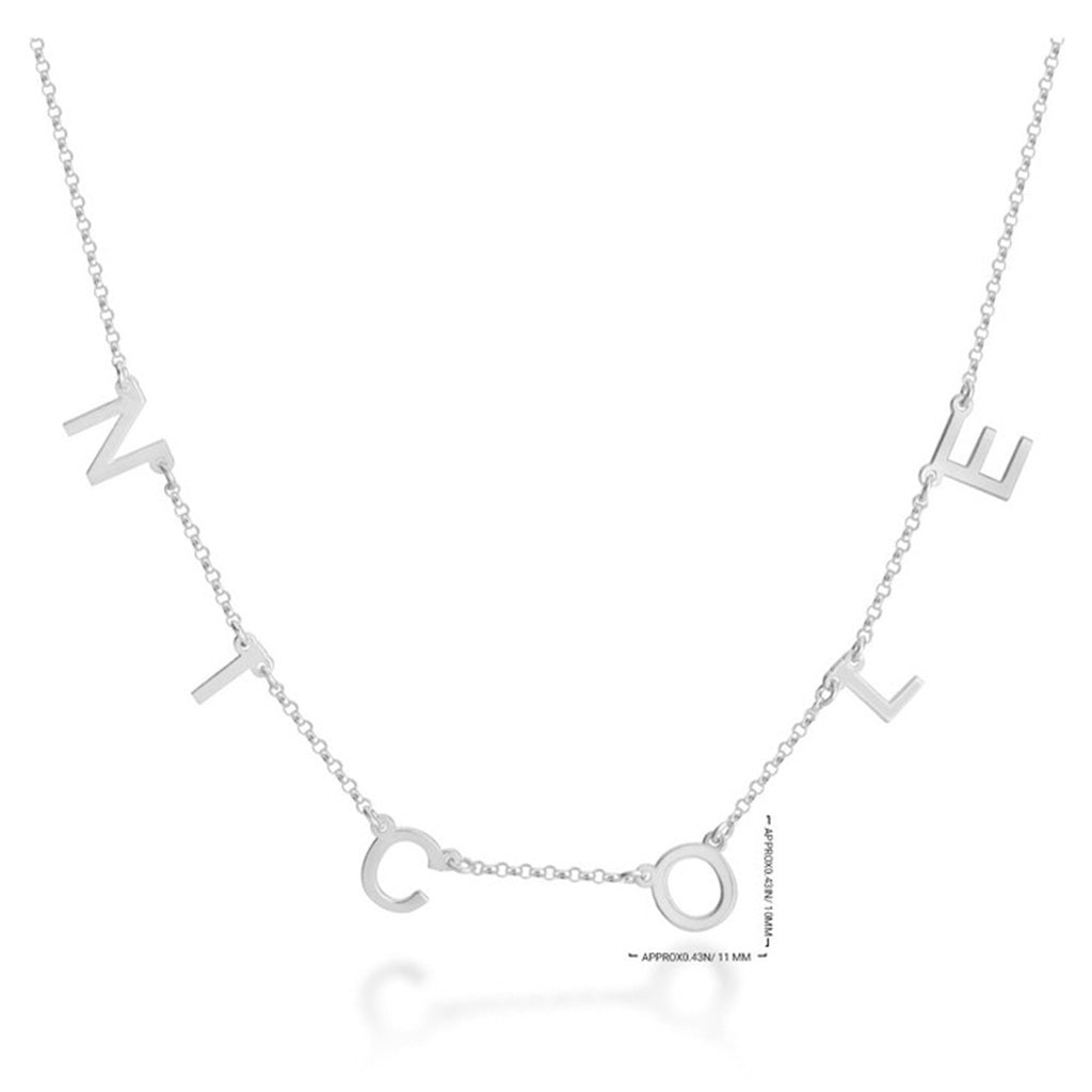 Spaced Letter Necklace - Willow & Luna