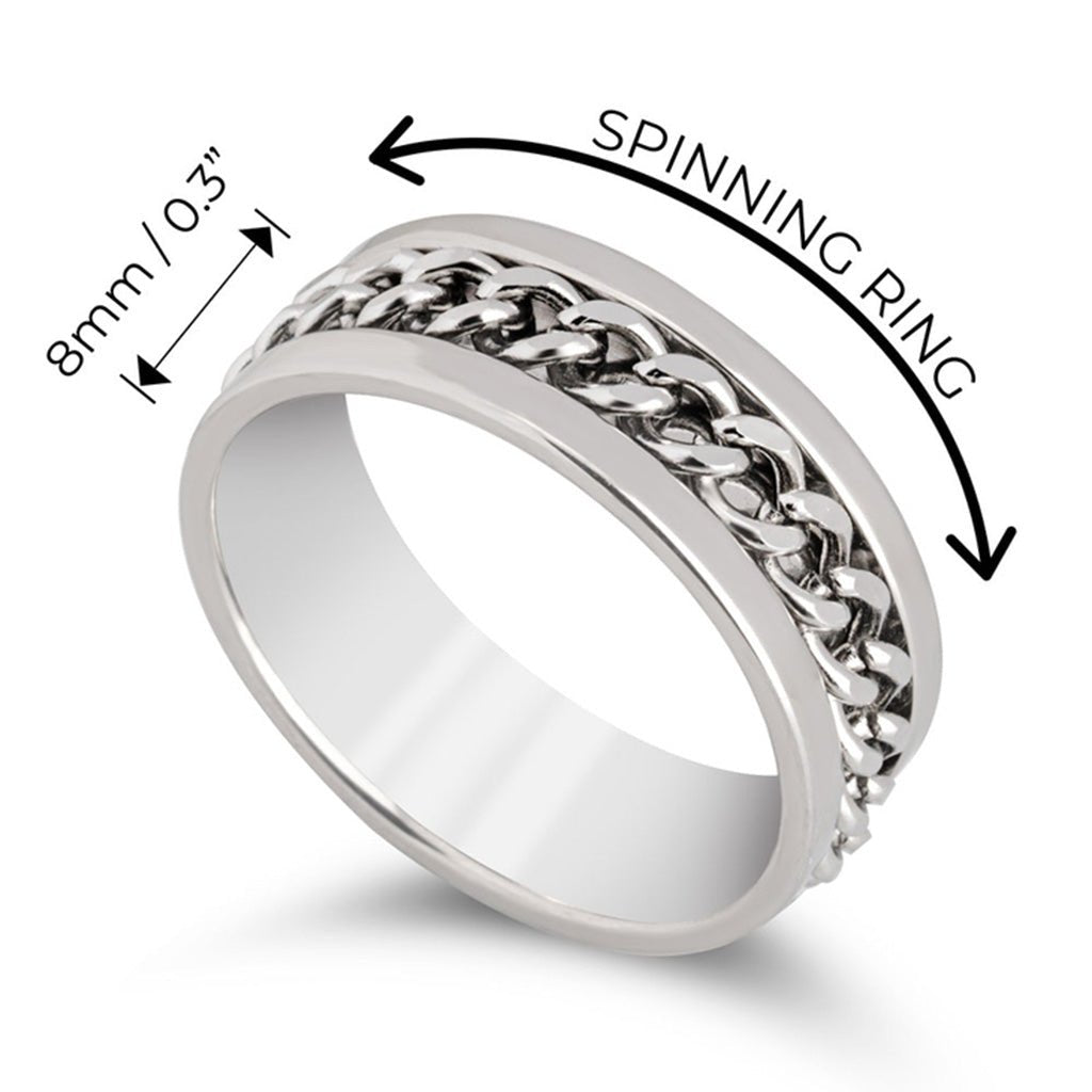 Spinning Fidget Ring For Men - Willow & Luna