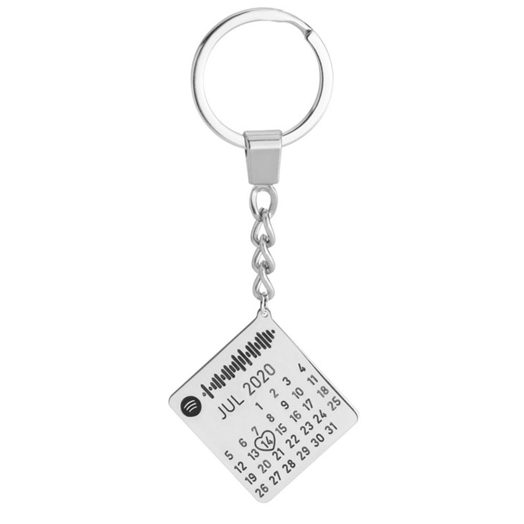 Spotify Date Custom Keychain - Willow & Luna