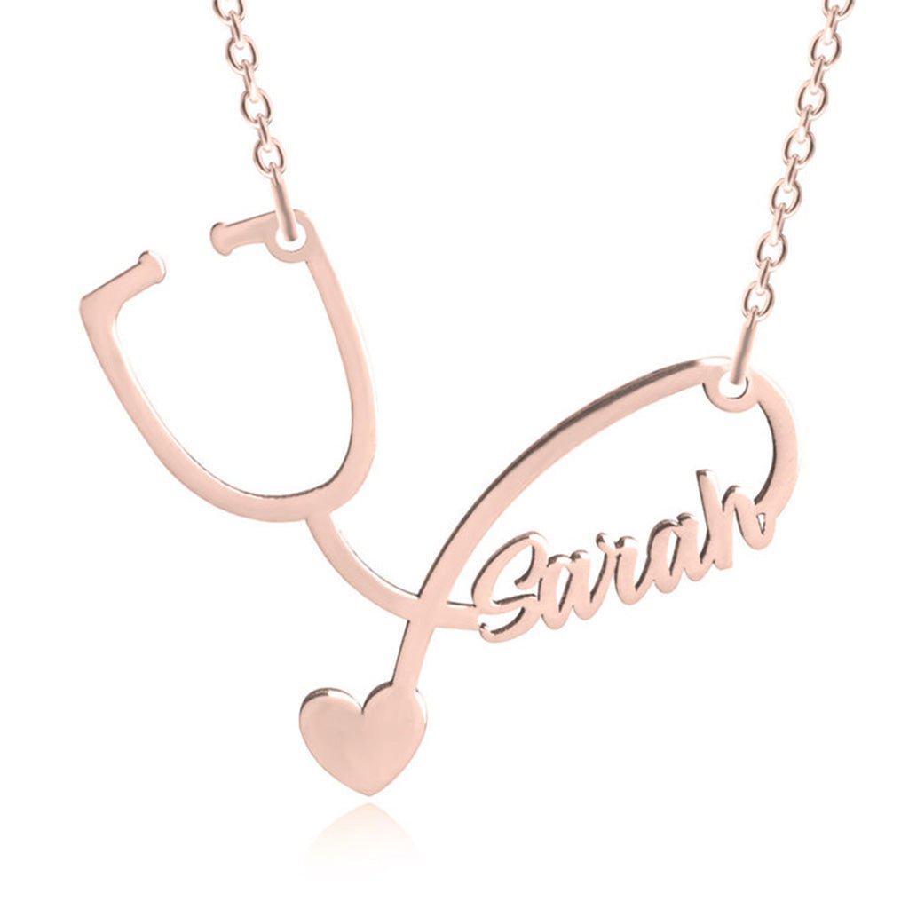 Stethoscope Custom Name Necklace - Willow & Luna
