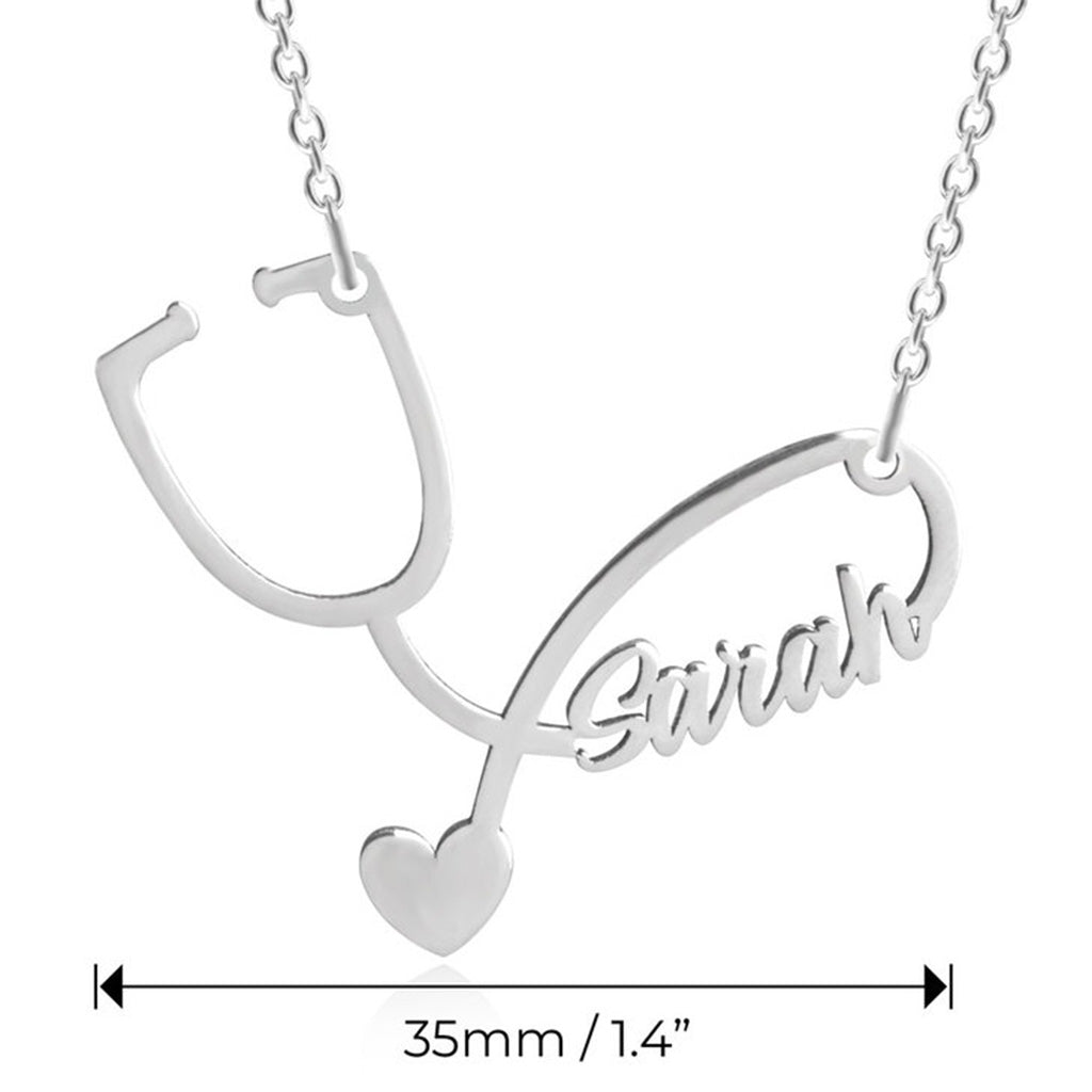 Stethoscope Custom Name Necklace - Willow & Luna